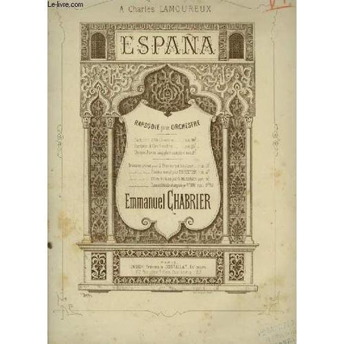 Espana - Rapsodie Pour Piano A 4 Mains. on Productcaster.