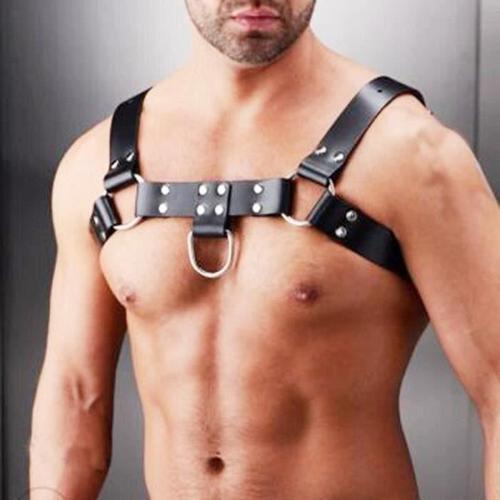 Homme Cuir Poitrine Harnais Sous-Vêtements Gay Boucle Bondage Clubw... on Productcaster.