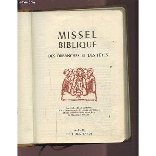 Missel Biblique - Des Dimanches Et Des Fetes. on Productcaster.