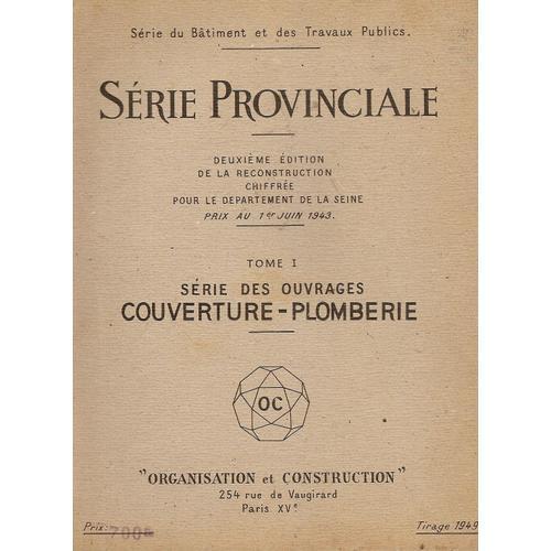 Série Provinciale - Tome 1 Couverture - Plomberie on Productcaster.