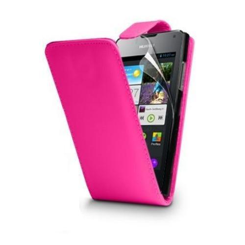 Etui Simili Cuir Pour Huawei Ascend Y300 - Rose on Productcaster.