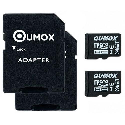 2pcs Pack QUMOX 16GB MICRO SD MEMORY CARD CLASS 10 UHS-I 16 GB 16Go... on Productcaster.