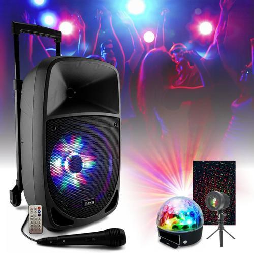 Enceinte Nomade sur batterie 300W Bluetooth PARTY-8LED Micro - Kara... on Productcaster.