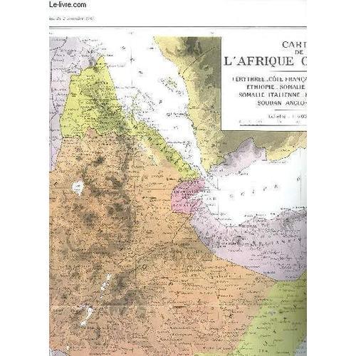 1 Carte Depliante En Couleurs De Carte De L'afrique Orientale - De ... on Productcaster.