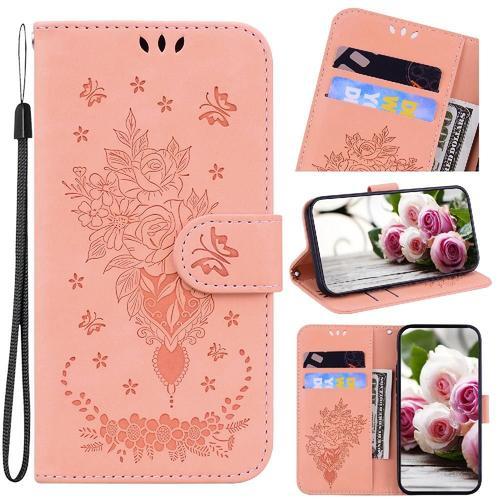 Étui Pour Honor 70 Lite Fleurs Roses Emboss Flip Couverture En Cuir... on Productcaster.