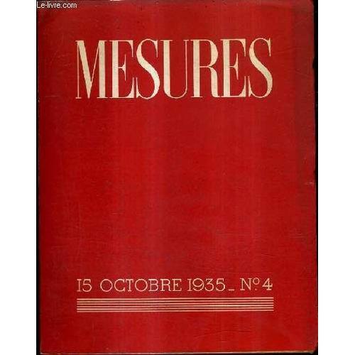 Mesures N°4 15 Octobre 1935 - on Productcaster.