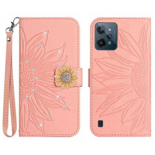 Étui Pour De Téléphone Realme C31 Couverture En Cuir Pu Carte De Cr... on Productcaster.