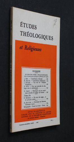 Etudes Théologiques Et Religieuses N°3 Année 1967 on Productcaster.