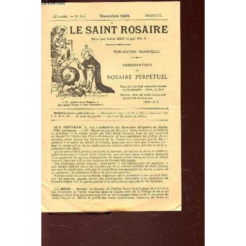 Le Saint Rosaire - 44e Annee - N°525 - Decembre 1935 - Biarritz. on Productcaster.