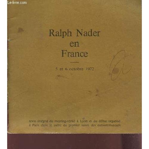 Ralph Nader A Lyon (Jeudi 5 Octobre 1972). on Productcaster.