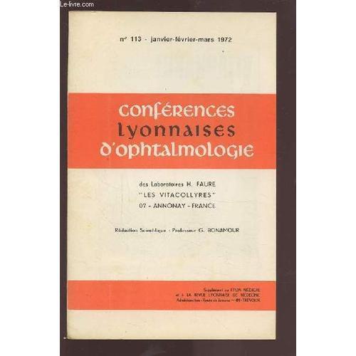 Conferences Lyonnaises D'ophtalmologie - N°113 Janvier-Fevrier-Mars... on Productcaster.