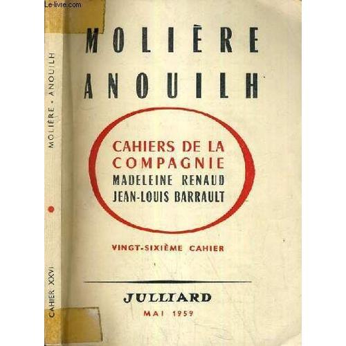 Moliere Anouilh Cahiers De La Compagnie - 26ème Cahier on Productcaster.