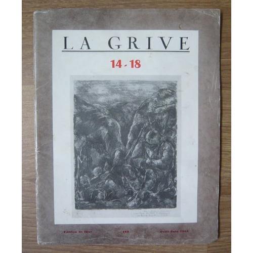 La Grive 14/18 N°122 Avril./Juin 1964 Édition De Luxe 122 on Productcaster.