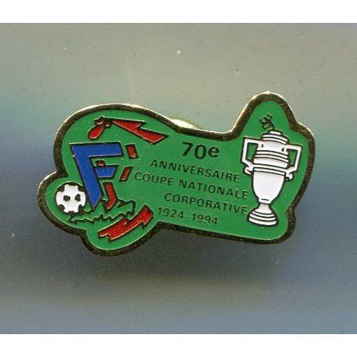 Pins Football 70ème Anniversaire Coupe Nationale Corporative 1924-1... on Productcaster.