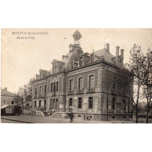 Carte Postale Ancienne - Hotel De Ville De Montceau Les Mines on Productcaster.