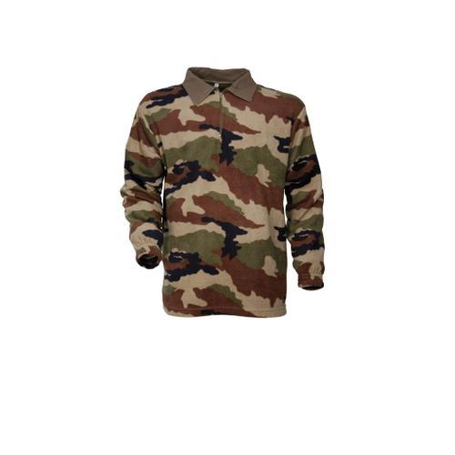 Sous-Pull / Chemise F1 En Polaire Col Zippé Camouflé Armée Français... on Productcaster.