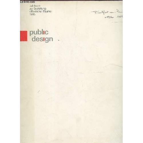 Public Design - Jahrbuch Zur Gestaltung Ã¶Ffentlicher Rã¿Ume 1985. on Productcaster.