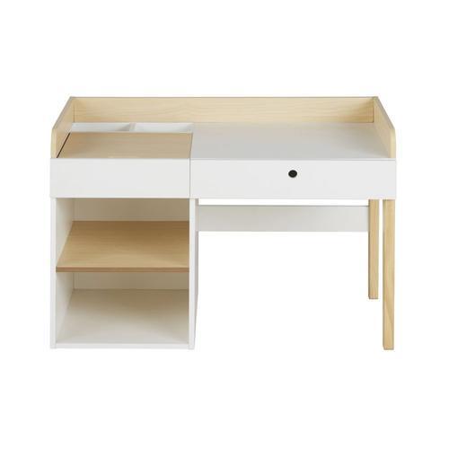 Bureau Maternelle Multi-Rangements Blanc Et Beige on Productcaster.