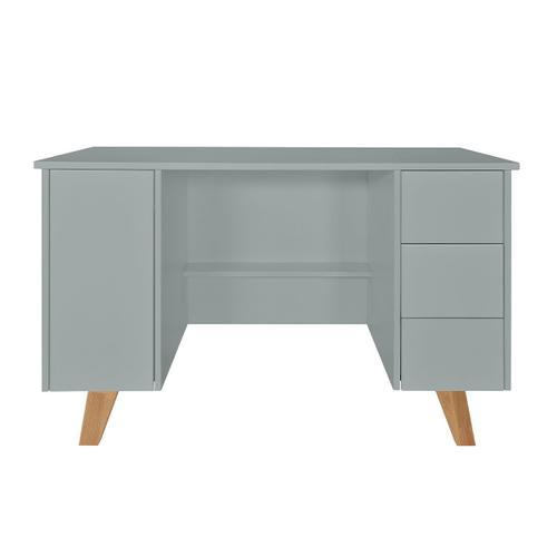 Bureau 3 Tiroirs 1 Porte Gris on Productcaster.