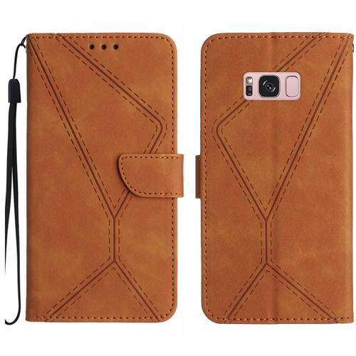 Étui Pour Coque De Téléphone Samsung Galaxy S8 Plus Couture En Reli... on Productcaster.