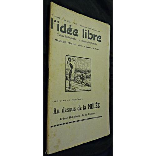 L Idée Libre, Culture Individuelle - Rénovation Sociale, Décembre 1... on Productcaster.