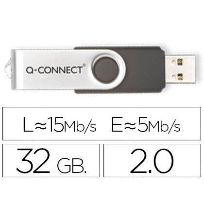 Lot de 2 - Memoria usb q-connect flash 32 gb 2.0 - Memorias USB Estándar en Bruneau.es on Productcaster.