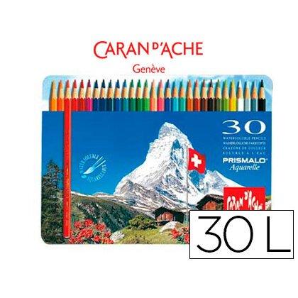 Lapices de colores caran d'ache acuarelables caja metalica de 30 colores surtidos - Lápices y ceras de colores en Bruneau.es on Productcaster.