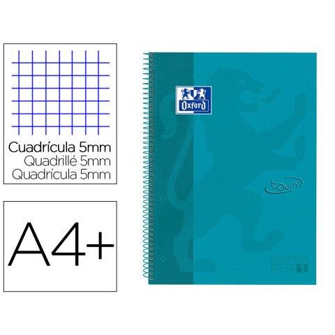 Lot de 5 - Cuaderno espiral oxford ebook 1 tapa extradura din a4+ 80 h cuadricula 5 mm aqua intenso touch - Blocs en Bruneau.es on Productcaster.