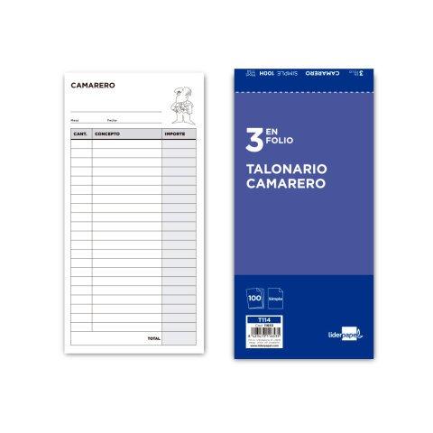 Lot de 10 - Talonario liderpapel camarero 3/fo original t114 - Talonarios en Bruneau.es on Productcaster.