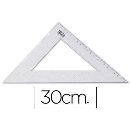 Lot de 20 - Escuadra liderpapel 30 cm plastico cristal - Reglas, escuadras y cartabones en Bruneau.es on Productcaster.