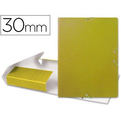 Lot de 2 - Carpeta proyectos liderpapel folio lomo 30mm carton gofrado amarilla - Cartón en Bruneau.es on Productcaster.