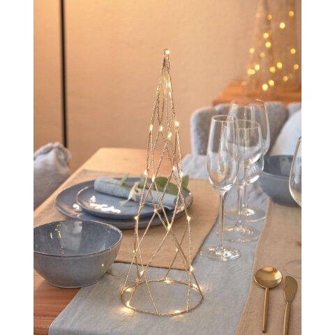 Lot de 8 - Cono árbol luminoso Shirly dorado - en Bruneau.es on Productcaster.