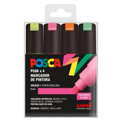 Rotuladores Posca colores surtidos Fluor PC8K- Caja de 4 - Marcadores específicos en Bruneau.es on Productcaster.