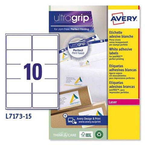 Lot de 5 - Etiquetas para paquetes blancas 99,1 x 57mm Avery L7173 - Paquete de 15 - Etiquetas de direcciones en Bruneau.es on Productcaster.