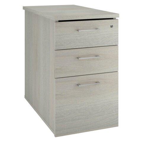 Caisson hauteur bureau bois ECLA P 80 cm 3 tiroirs chêne gris - Caissons - Bruneau on Productcaster.