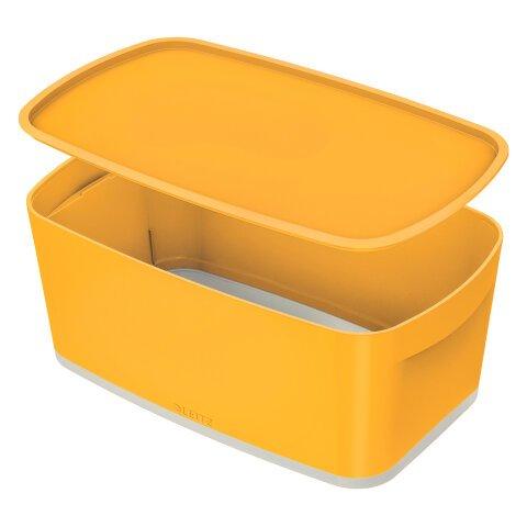 Contenitore S con coperchio Leitz Cosy Mybox giallo plastica capacità 5 L - Scatole archivio - Bruneau | Scatole archivio Leitz on Productcaster.