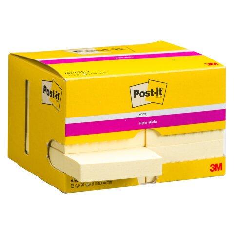 Lot de 12 - Notes repositionnables jaunes Super Sticky Post-it - Bloc de 90 feuilles on Productcaster.