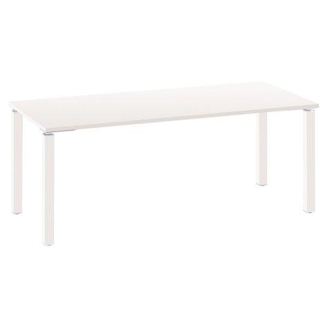 Mesa recta 180cm Eden Blanco claro patas Blancas - Mesas y Extensiones Edén en Bruneau.es on Productcaster.