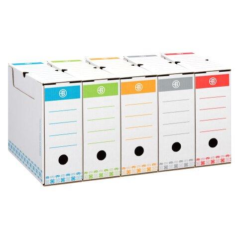 Pack 60 Cajas de Archivo 10 cm + 10 Contenedores Surtido - en Bruneau.es on Productcaster.