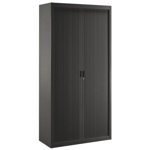 Armario de oficina metálico desmontable Clásico Alt. 200 x An. 100 cm Negro Puertas persiana - Armarios metálicos en Bruneau.es on Productcaster.