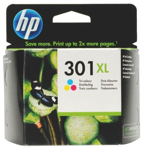 HP 301XL Cartucho original tricolor de alta capacidad (330 páginas) - Cartucho de tinta HP en Bruneau.es on Productcaster.