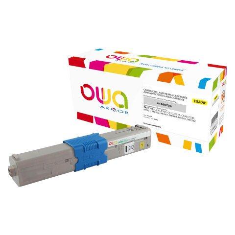 Toner Owa compatible Oki 44469704 jaune pour imprimante laser - Toner compatible - Toner compatible - Bruneau on Productcaster.