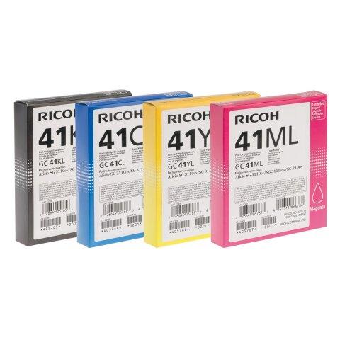 Ricoh GC41 Pack 4 cartouches d'encre couleurs séparées - Cartouche authentique - Cartouche jet d'encre de marque - Bruneau on Productcaster.