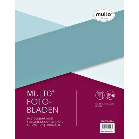 Lot de 2 - Feuilles photo Multo A4 23 anneaux + couverture blanc 20 feuilles - Blocs - Bruneau on Productcaster.