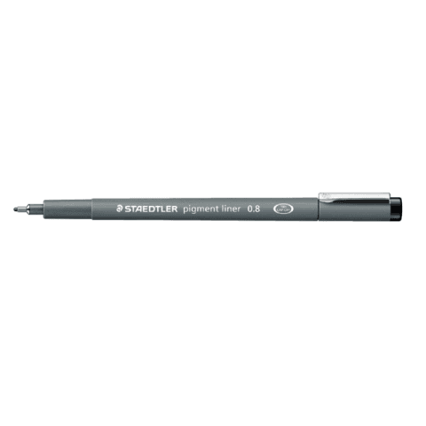 Pak van 7 - Fineliner Staedtler Pigment 308 zwart 0.8mm - Schrijfstiften - Bruneau on Productcaster.