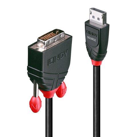 Adaptador de cable de vídeo 1 m DVI-D DisplayPort Negro Lindy 41490 - Cables audio-video (HDMI-VGA-DVI-Jack...) en Bruneau.es on Productcaster.