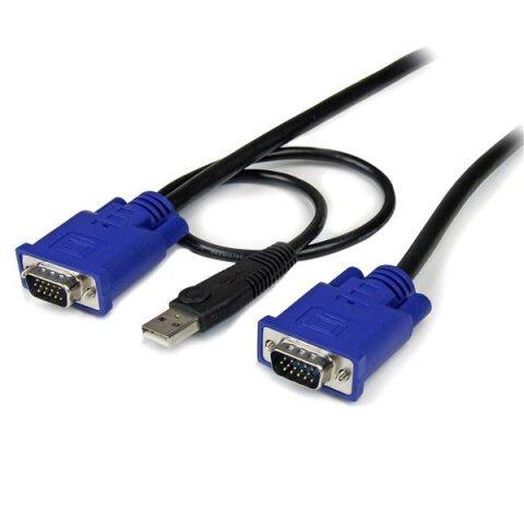 StarTech.com Cable KVM de 4,5m Ultra Delgado Todo en Uno VGA USB HD15 - 2 en 1 - Cables audio-video (HDMI-VGA-DVI-Jack...) en Bruneau.es on Productcaster.