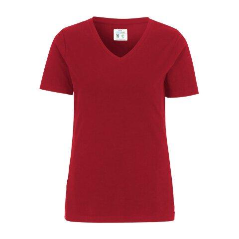 Cottover STRETCH COL V FEMME - CERTIFIÉ GOTS rouge - Taille S on Productcaster.