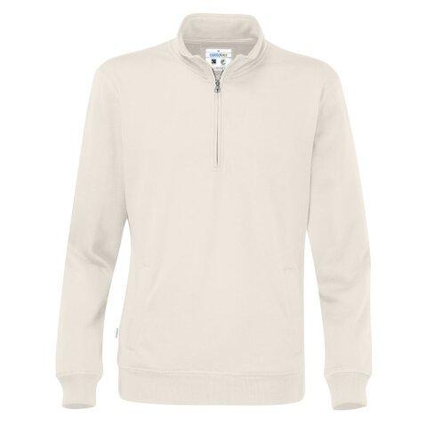 Cottover SWEATSHIRT COL ZIPPÉ UNISEX - CERTIFIÉ GOTS Ecru - Taille S on Productcaster.