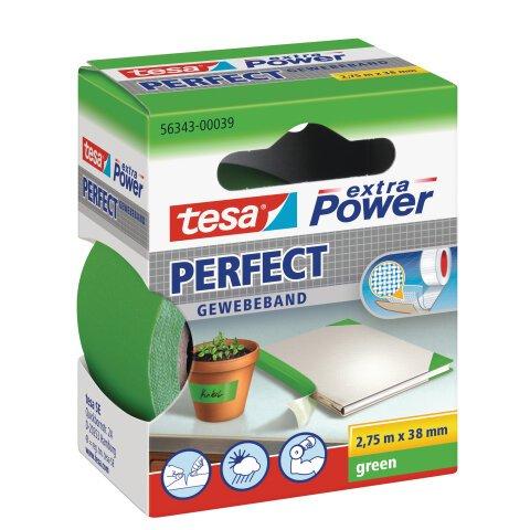 Set di 2 - Nastro adesivo telato XP Perfect - 3,8 cm x 2,7 m - verde - Tesa | Nastri telati e in carta Tesa on Productcaster.